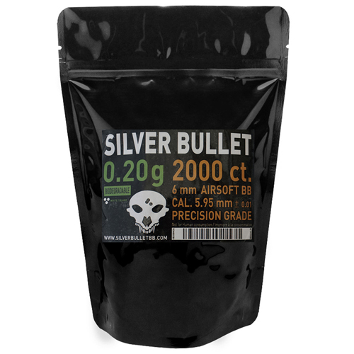 0.20g Silver Bullet Bio Airsoft BBs - 2000ct