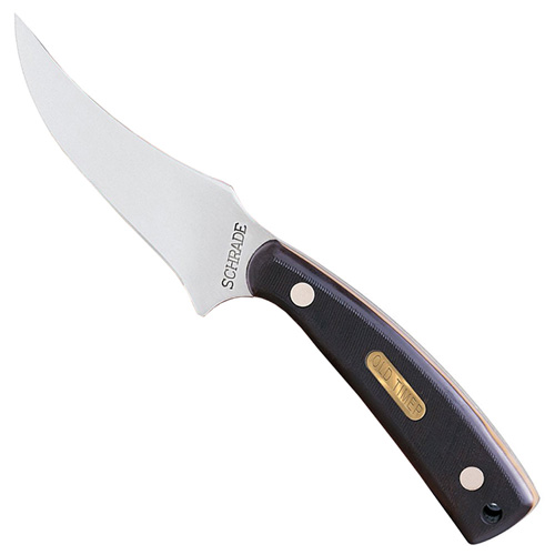 Schrade Sharpfinger Fixed Blade Knife with Leather Sheath Clam Pack