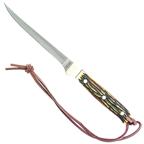 Schrade Uncle Henry Walleye Fillet Knife with Leather Sheath