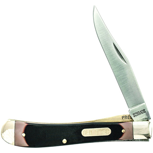 Schrade 3 7/8 inch Gunstock Trapper Single Lockblade