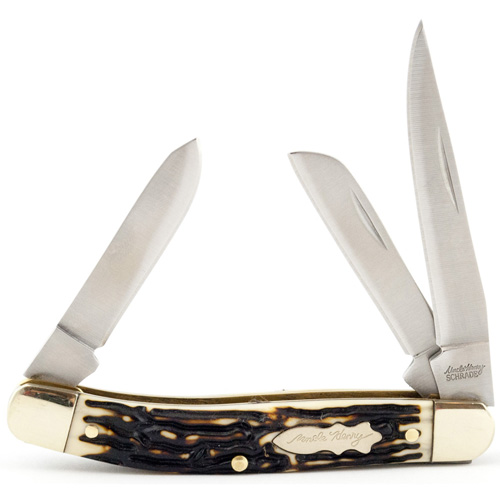 Schrade Pro Trapper 2 Blade Clam Packed Pocket Folding Knife