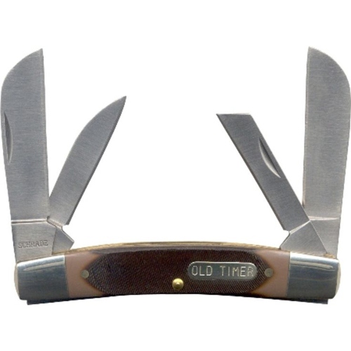 Schrade Old Timer Big Man 4 Blade Clam Pack Folding Knife