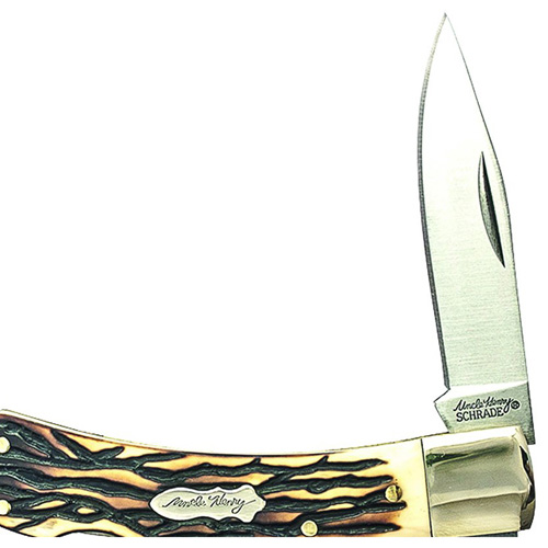 Schrade Bruin 4 Inches Closed Lockback With Nylon Sheath