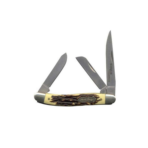 Schrade Premium Stock 3 Blade Folding Knife