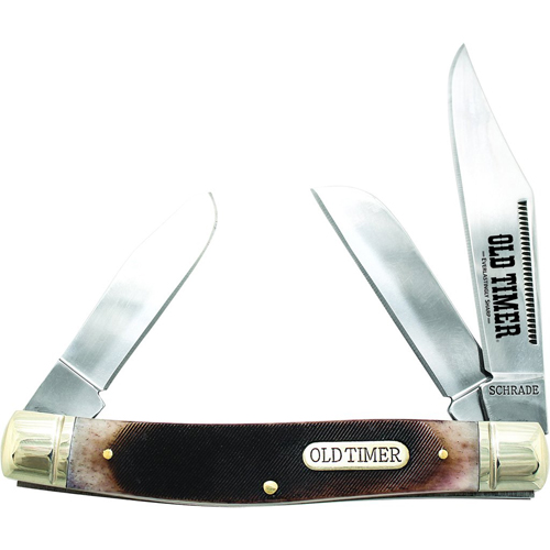 Schrade OT Genuine Bone Senior Folding Pocket Knife