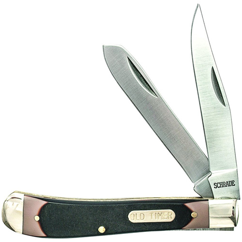 Schrade Gunstock Trapper 3 7/8 Inches Closed 2 Blade