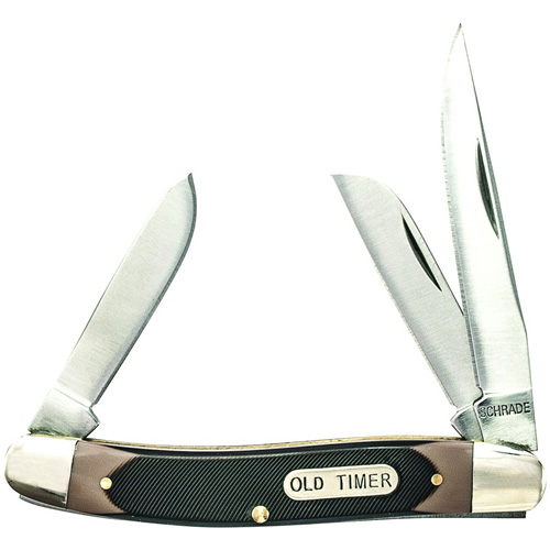 Schrade Old Timer Ramrod With Turkish Clip Sheepfoot And Spey Blades