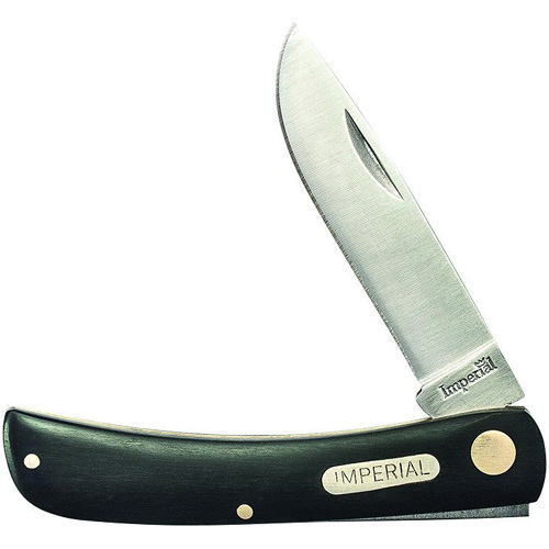 Schrade Imperial Black Handle Single Blade Knife