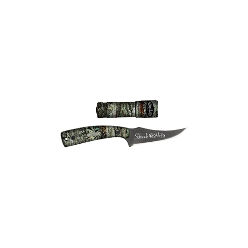 Schrade Sharpfinger Camo Handle Black Camo Fixed Blade Knife With Flashlight