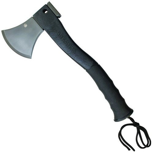 Schrade 3Cr13 Stainless Steel Blade With Fire Starter Rubber Handle Axe