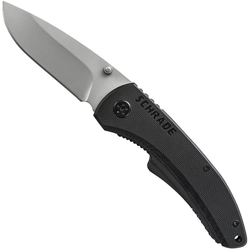 Schrade Large 9Cr14Mov High Carbon Stainless Steel Drop Point Blade Folding Knife