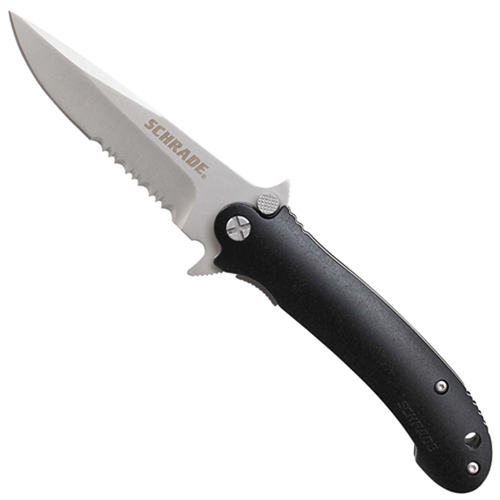 Schrade Liner Lock Half Serrated Edge Folding Knife
