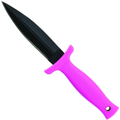 Schrade Leather Sheath Boot Pink TPE Handles Fixed Blade Knife