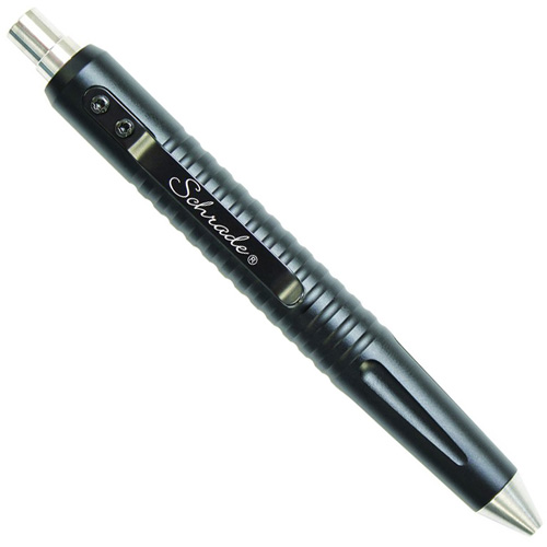 Schrade MATTE Black Push Button Tactical 5.06 Inch Overall Pen