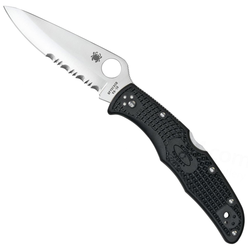 Spyderco Endura4 Lightweight Black FRN Combination Edge