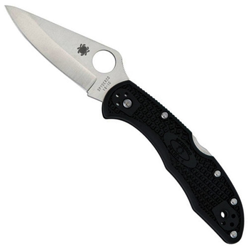 Spyderco Delica4 Lightweight Black FRN Plain Edge