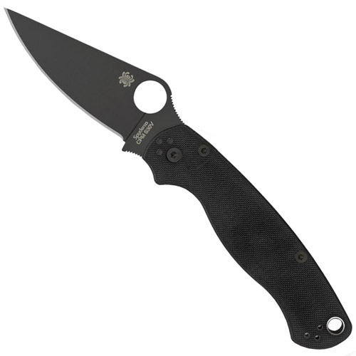 Spyderco Para Military2 Black G-10 Blade Plain Edge