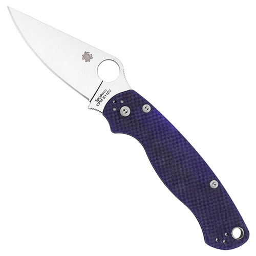 Spyderco Paramilitary2 Deep Blue/Purple G10 with S110V Blade