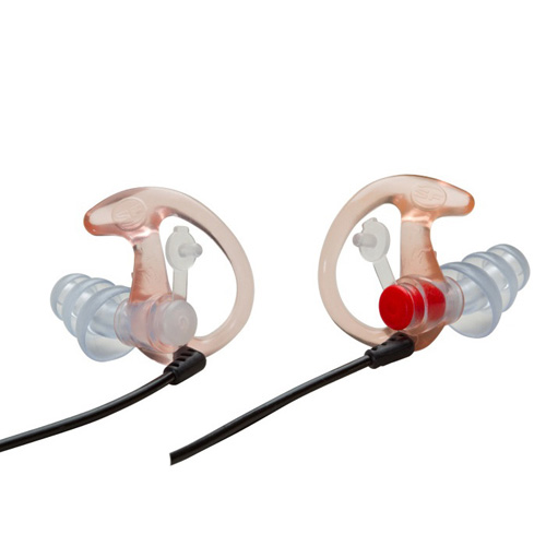 Triple Flanged Clear Medium 1 Pair Filtered Earplugs