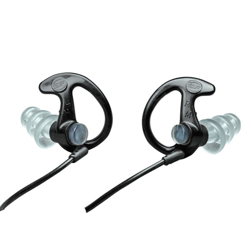 Triple Flanged Black Small 1 Pair Full-Block Earplugs