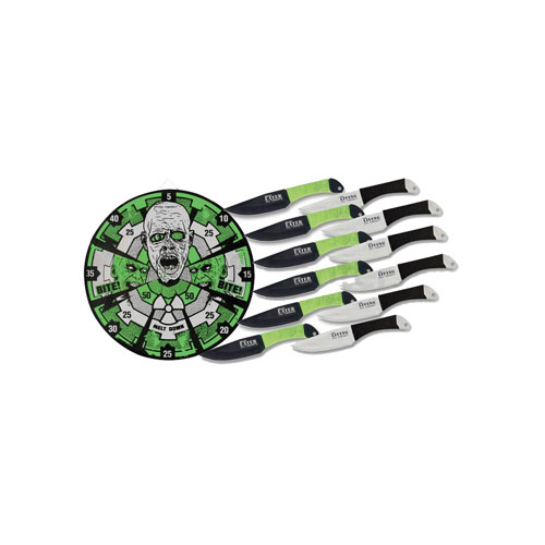 Tomahawk Zombie Getaway Neon Target And Throwing Set