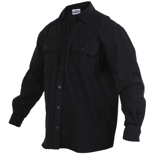 Mens Heavy Weight Solid Flannel Shirt
