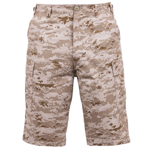 Mens Long Length Camo BDU Short