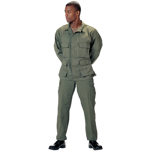 Mens Polycotton Twill Solid BDU Shirt