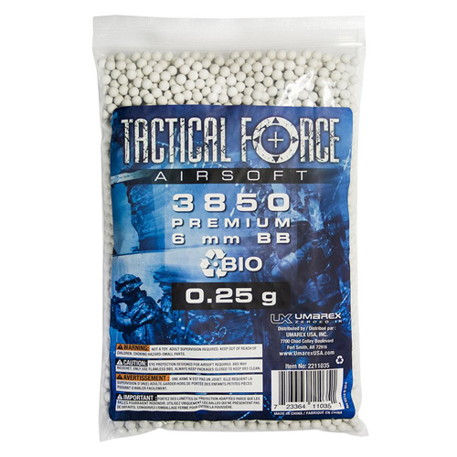 Tactical Force .25g 6mm Bio Airsoft BBs 3850ct