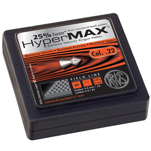 RWS HyperMax Pellets 0.22 cal Airgun Ammunition