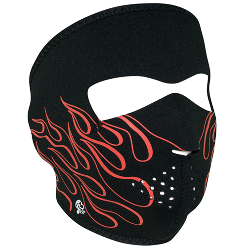 Neoprene Orange Flame Face Mask