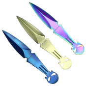 Punisher Skull Head Throwing Knife Set with Sheath