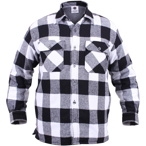 Mens Extra Heavyweight Buffalo Plaid Sherpa-Lined Flannel Shirts