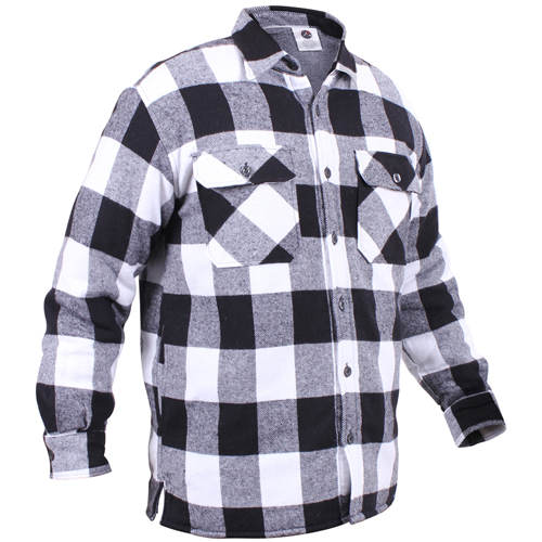 Mens Extra Heavyweight Buffalo Plaid Sherpa-Lined Flannel Shirts