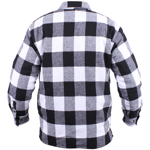 Mens Extra Heavyweight Buffalo Plaid Sherpa-Lined Flannel Shirts