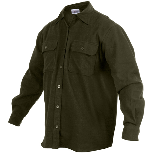 Mens Heavy Weight Solid Flannel Shirt