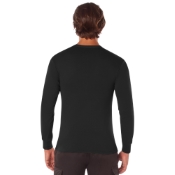 Mens Long Sleeve Solid Poly-Cotton T-Shirt