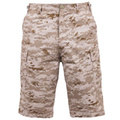 Mens Long Length Camo BDU Short