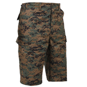 Mens Long Length Camo BDU Short